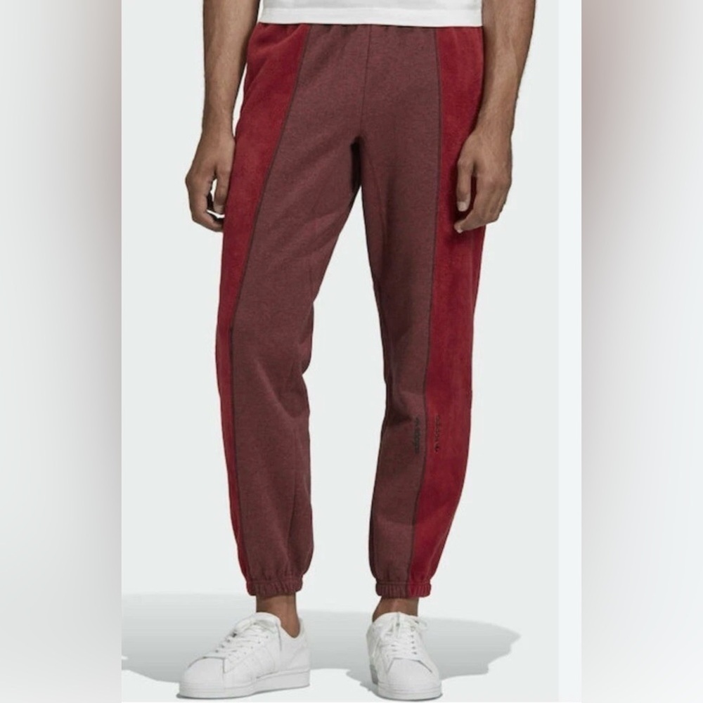 Adidas RYV Mens Long Loungewear Sweatpants Legacy Red Small